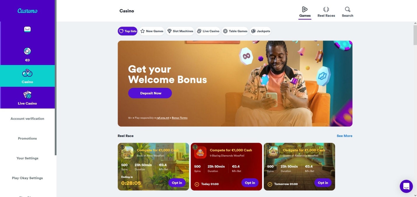 Зеркало Casumo Casino