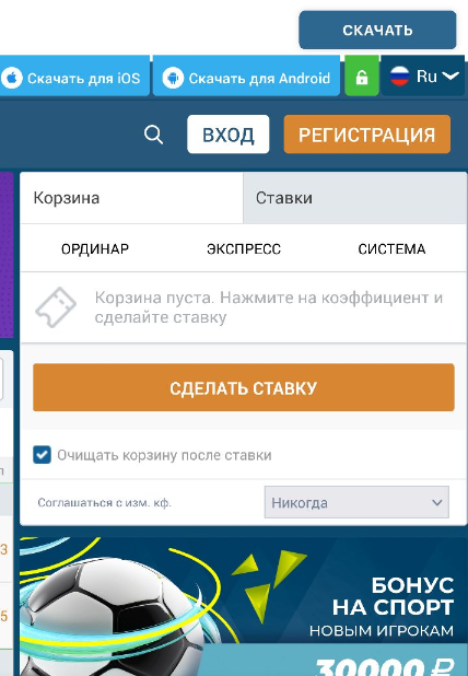 Приложение казино Зенитбет для iOS