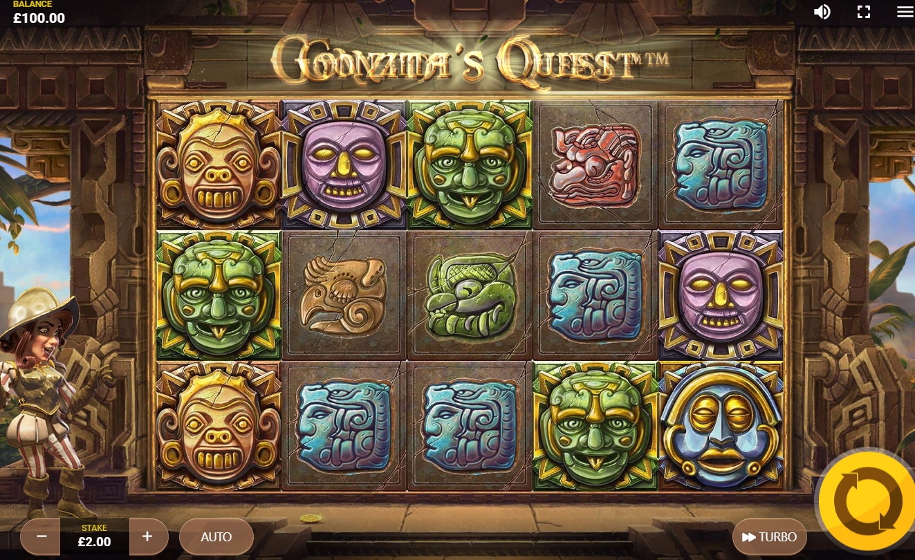 Интерфейс слота Gonzita’s Quest