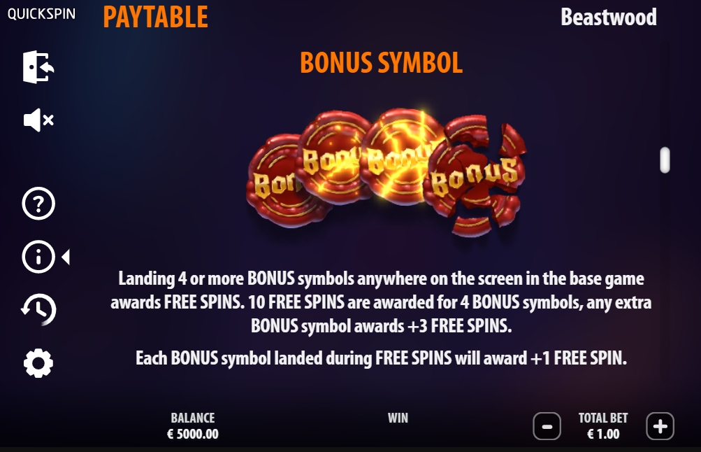 Бонусная игра в слоте Beastwood