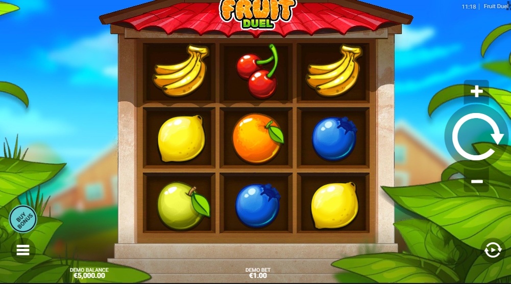 Интерфейс слота Fruit Duel