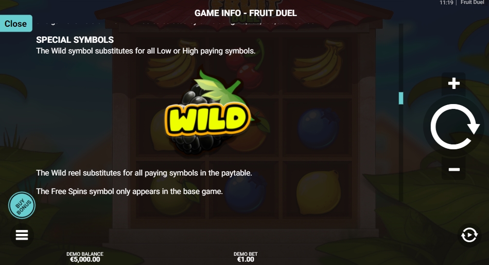 Специальный символ в слоте Fruit Duel