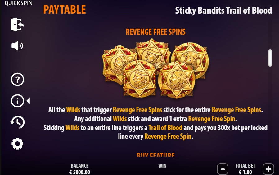 Бонусная игра в слоте Sticky Bandits Trail of Blood