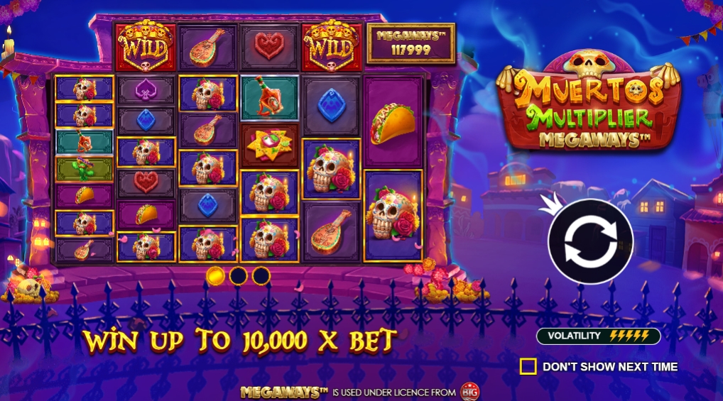 Интерфейс слота Muertos Multiplier Megaways