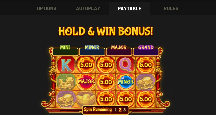 Бонусная игра в слоте Golden Dragon Inferno