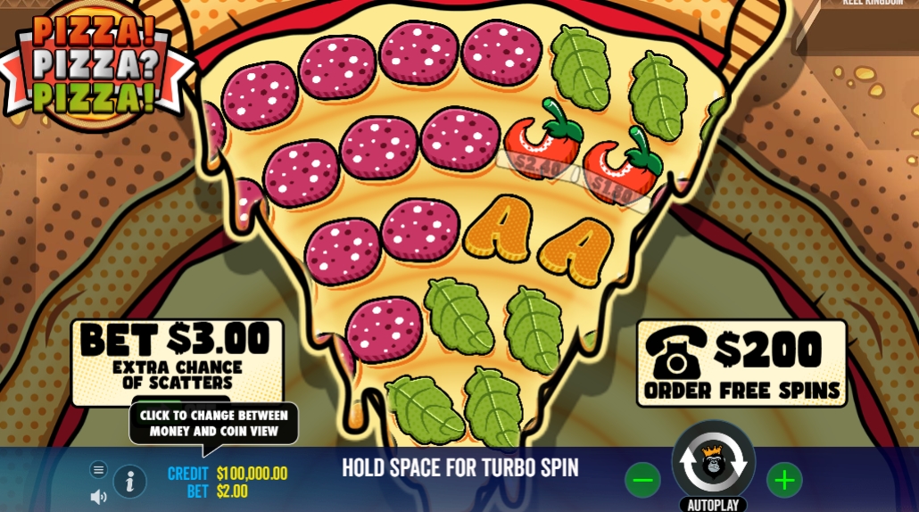 Интерфейс слота Pizza! Pizza? Pizza!