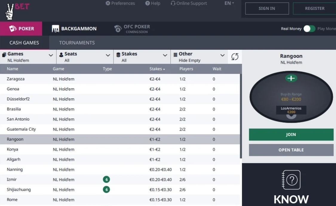Приложение Vbet Poker
