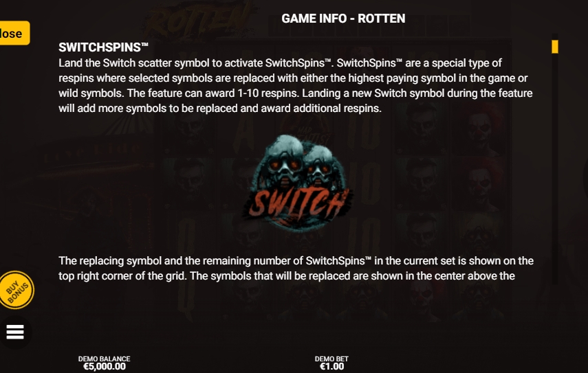 Бонусная игра в Rotten