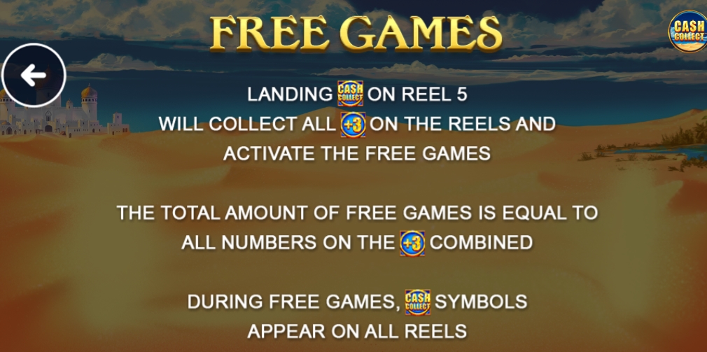 Фриспины в слоте Cash Collect Sahara Riches Megaways