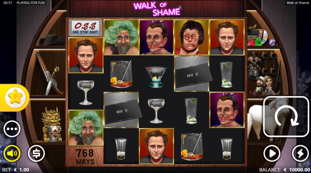 Интерфейс слота Walk Of Shame