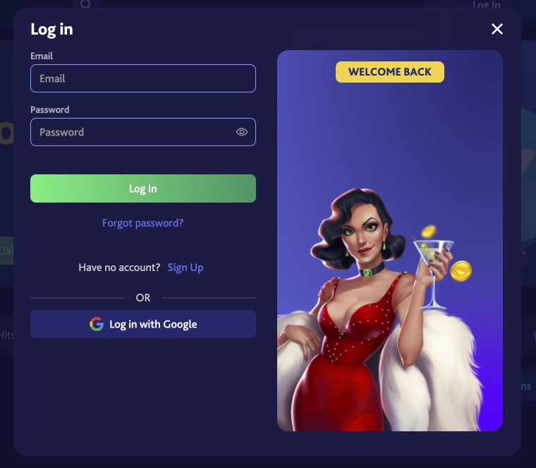 Авторизация в 7BitCasino