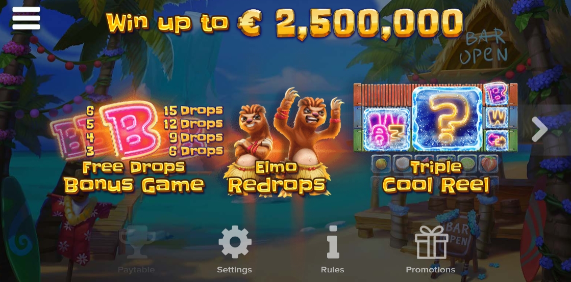 Выигрышные комбинации в слоте Tropicool 2