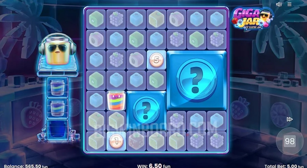 Бонусная игра в слоте Giga Jar Cluster Link