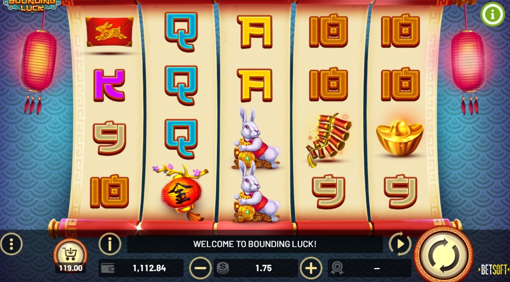 Интерфейс слота Bounding Luck