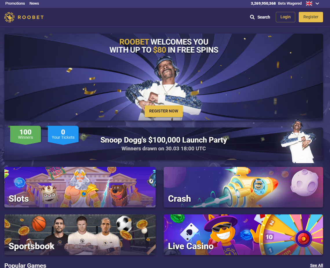 вход в Roobet Casino