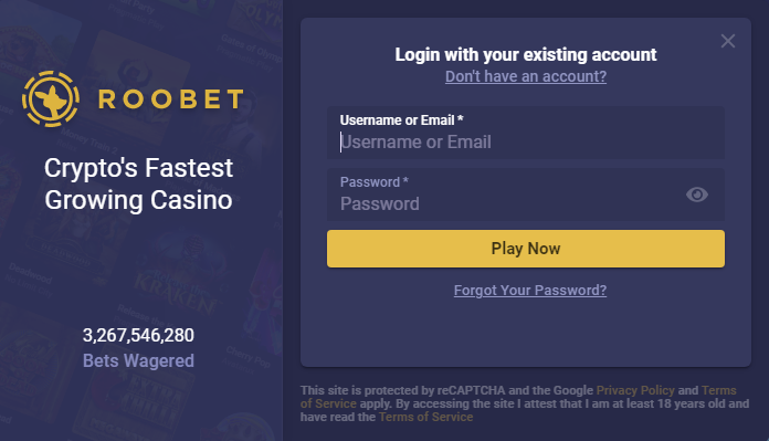 вход в Roobet Casino