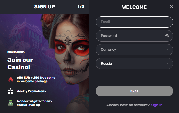 Регистрация в Voodoo