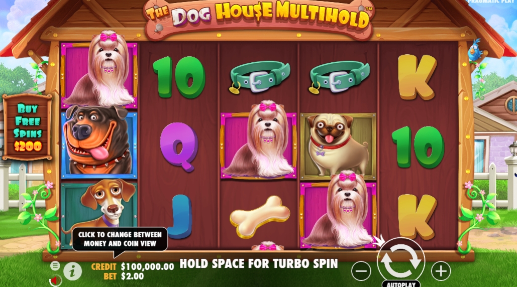 Интерфейс слота The Dog House Multihold