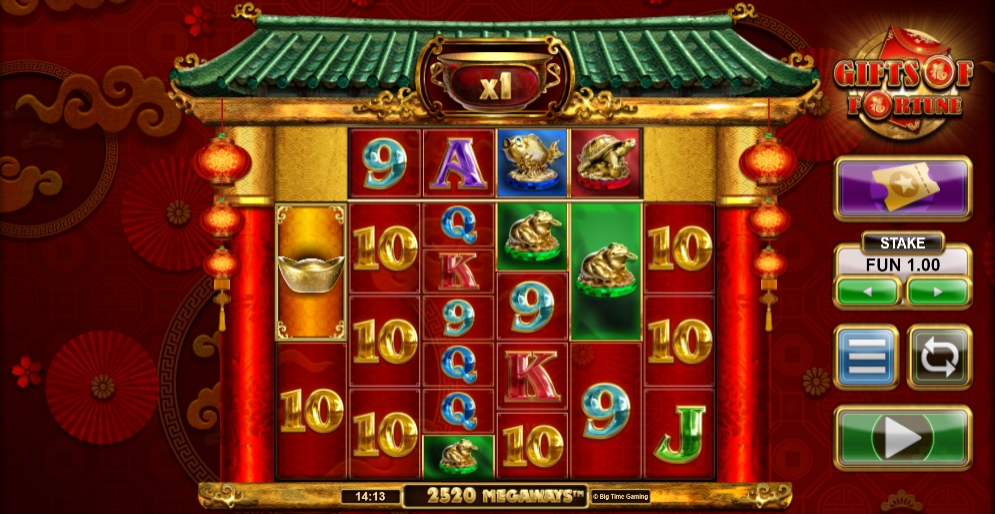 Интерфейс слота Gifts of Fortune Megaways