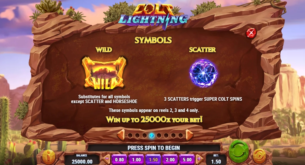 Специальные символы в слоте Colt Lightning