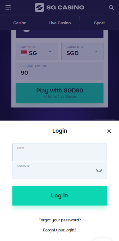 вход в SG Casino