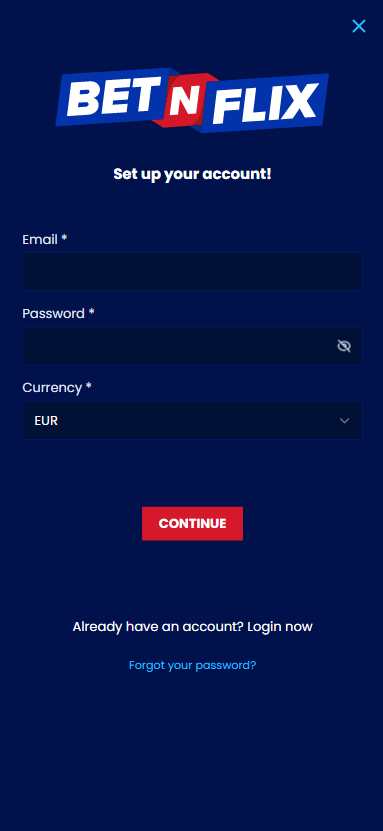 Регистрация в казино BetNFlix