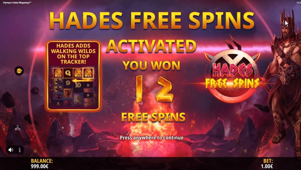 Фриспины в слоте Olympus Hades