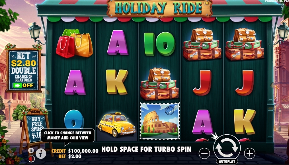 Интерфейс слота Holiday Ride