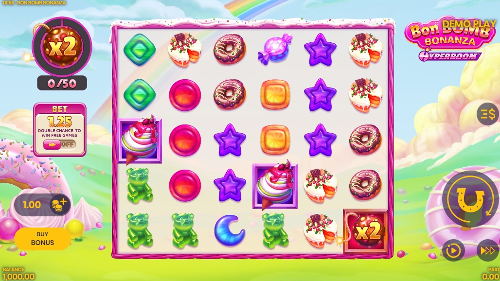 Интерфейс слота Bon Bomb Bonanza Hyperboom