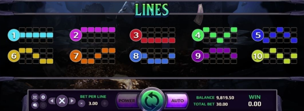 Линия выплат в слоте Joker Madness