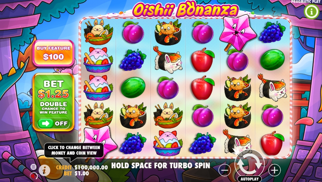 Интерфейс слота Oishii Bonanza
