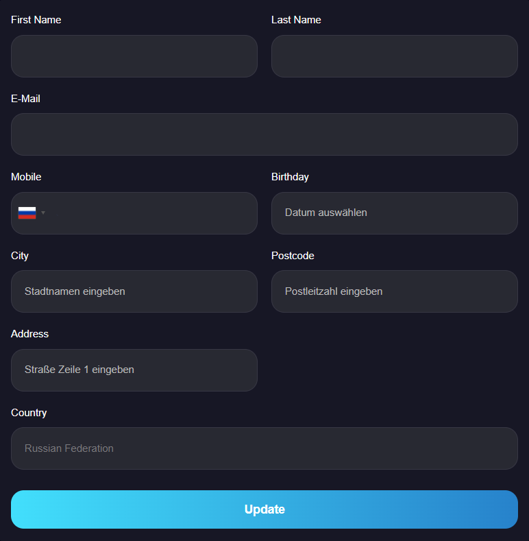 Регистрация в казино Token Devils