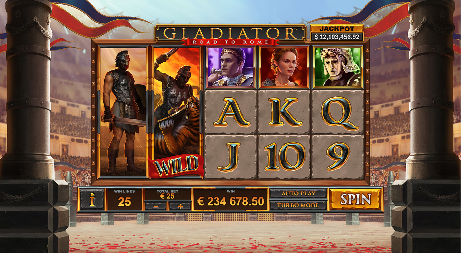 Gladiator Road to Rome Playtech