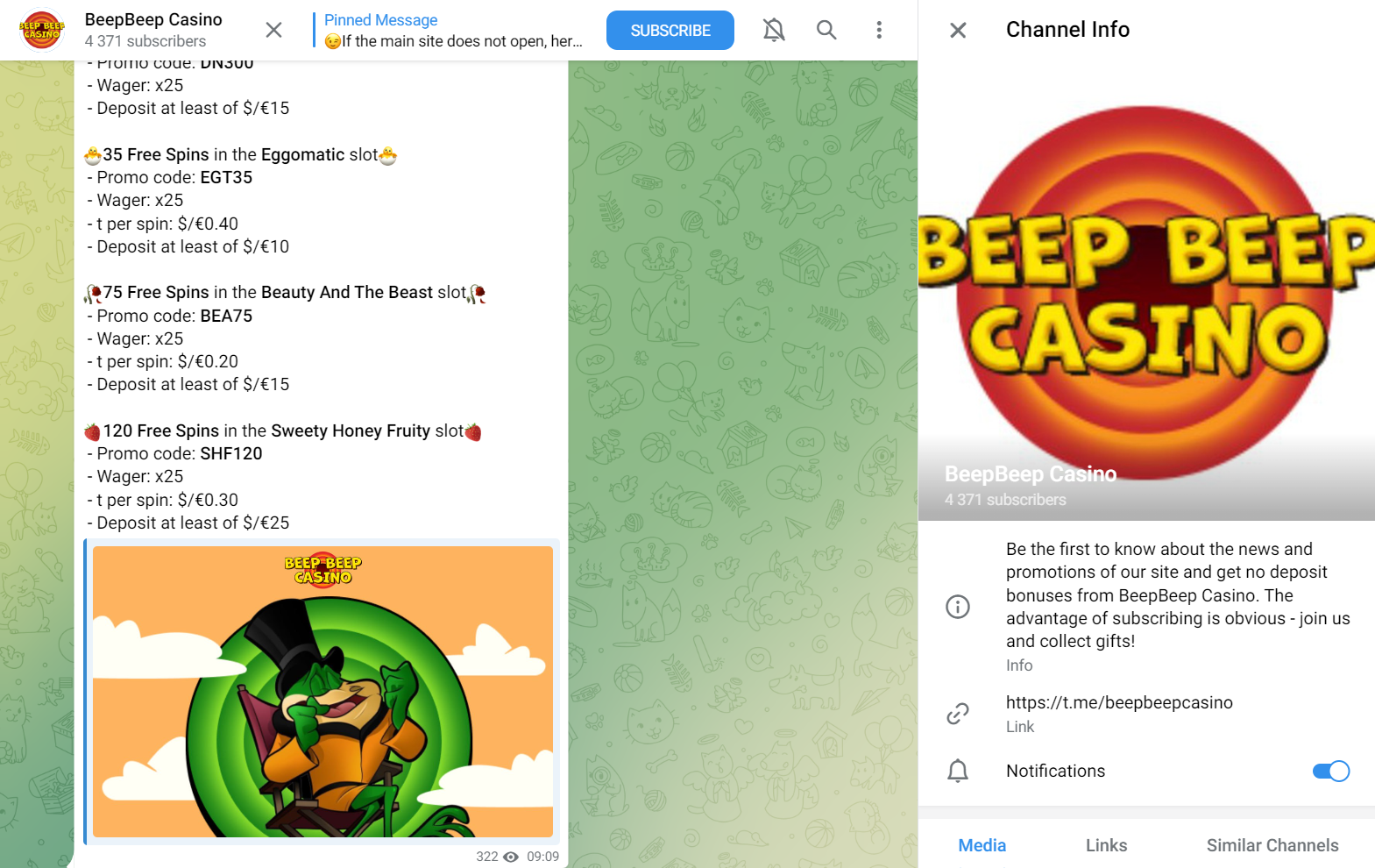 зеркало Beep Beep Casino
