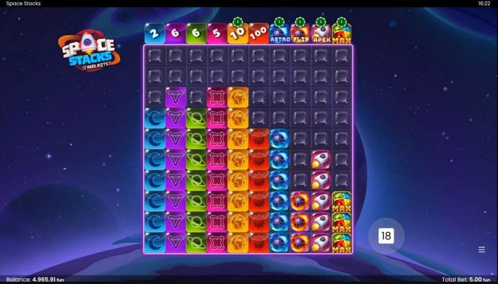 Space Stacks Push Gaming