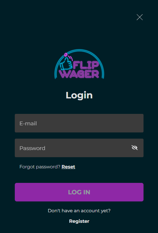Вход в Flipwager