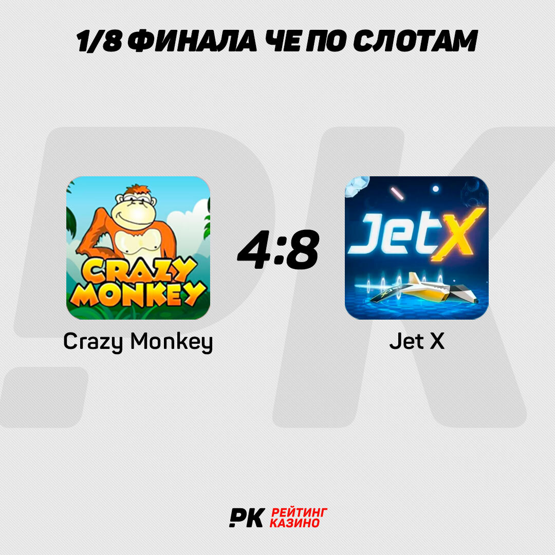 1/8 финала ЧЕ по слотам: Crazy Monkey vs Jet X — какой автомат лучше