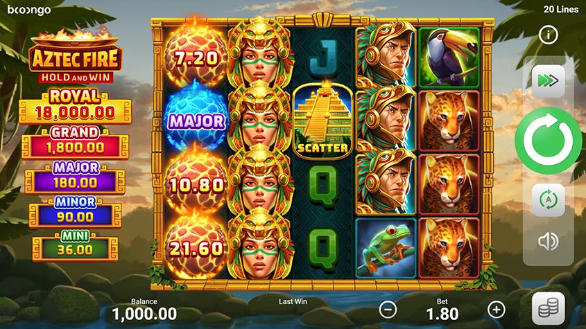 Aztek Fire Hold and Win