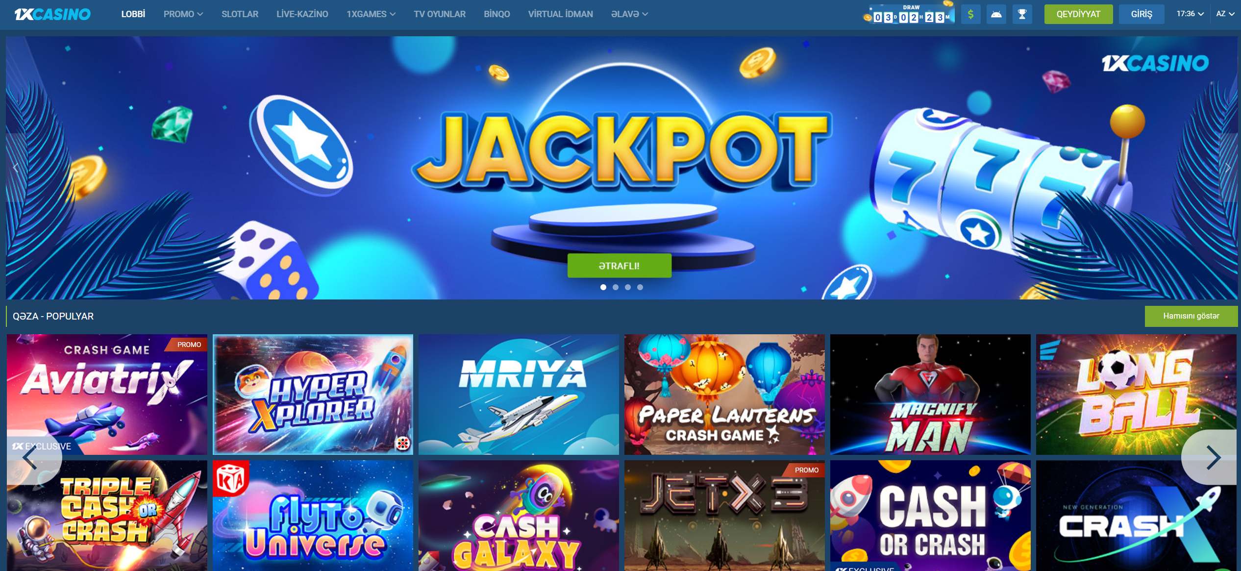 1xcasino AZ - обзор казино в Азербайджане