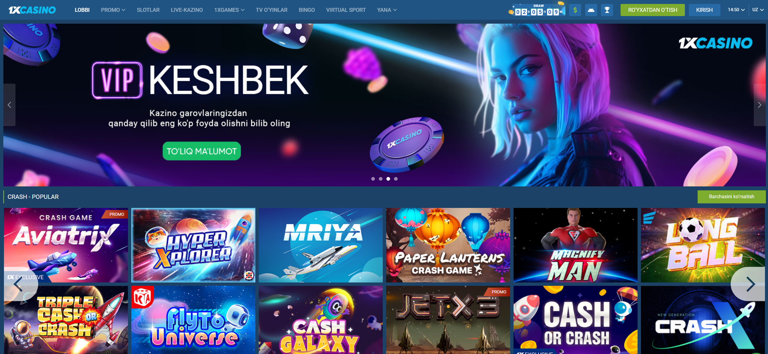 1xCasino UZ