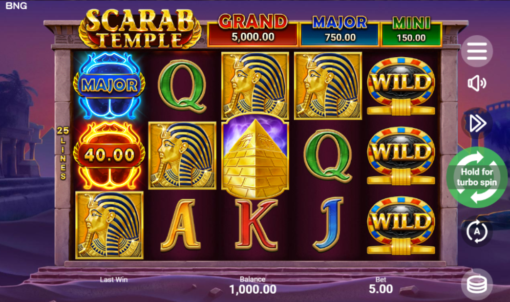 Scarab Temple Hold and Win